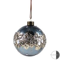 SFERA BLU DEC.STRASS D.12 CM. VETRO